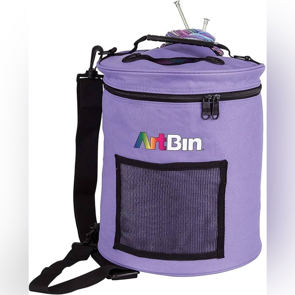 ArtBin Yarn Drum, Portable Knitting & Crochet Storage Poly Canvas Tote Bag - Picture 1 of 8